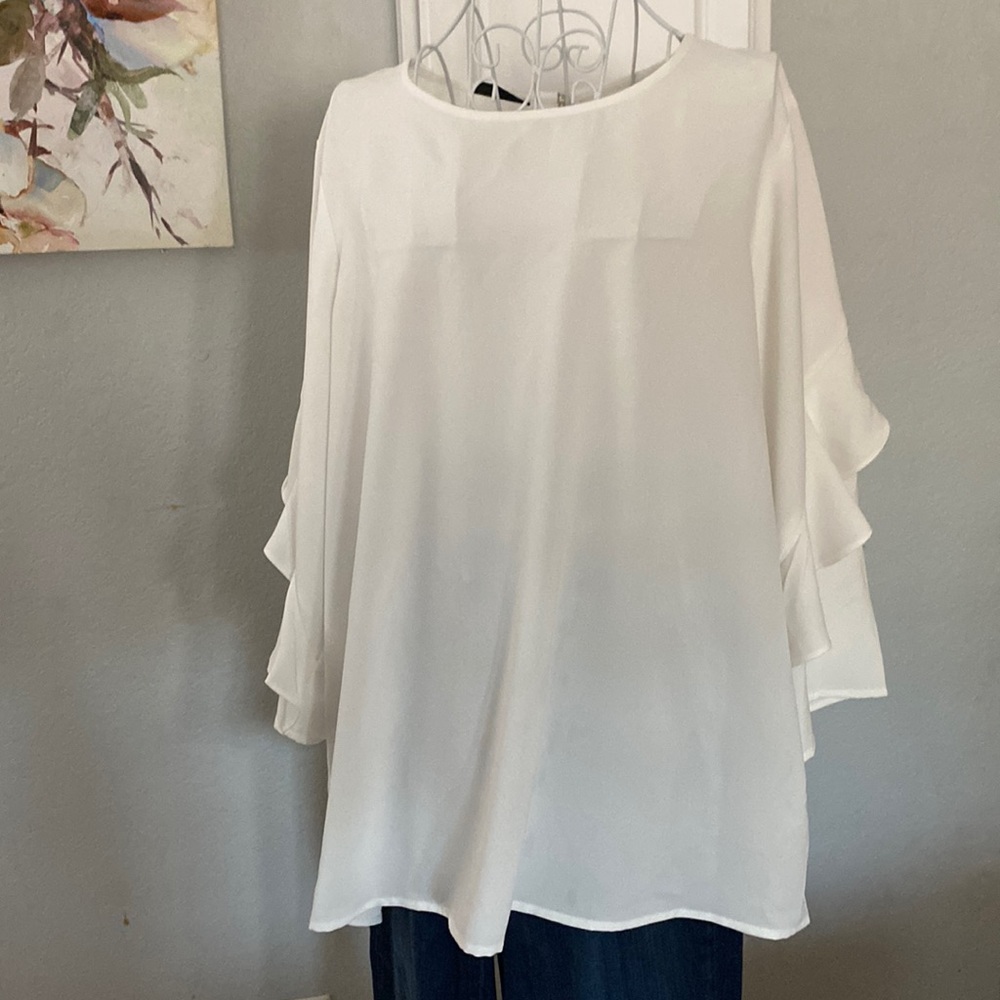 Alfani white blouse 2XL flowy